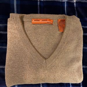 Men's Sette Ponti Classic Fit Fine Gauge Cotton V-neck Sweater